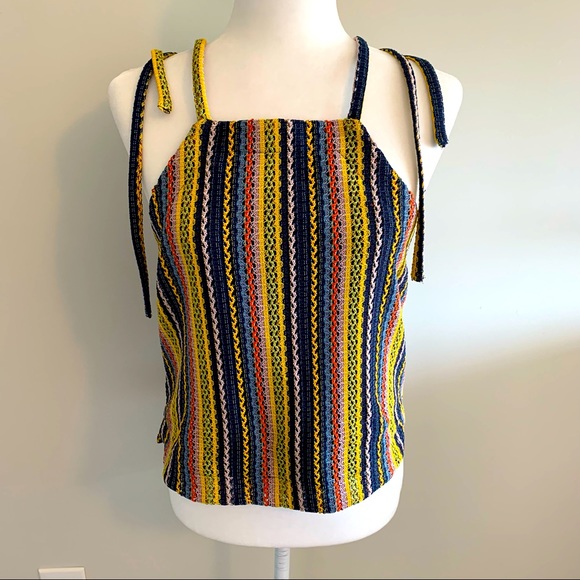 Madewell Tops - Madewell Texture and Thread Boho Colorful Striped Top